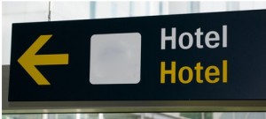 airport hotel sign